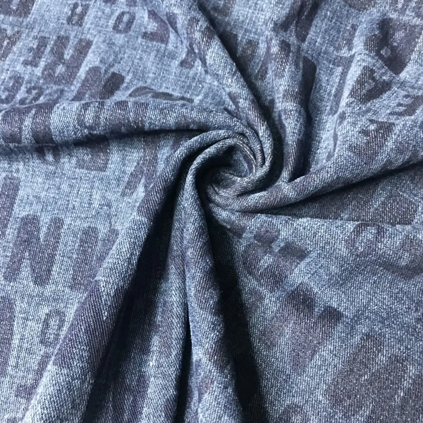 

FAD English Alphabet Pattern Embossed Denim Sanding Wash Water Craft Fabric Diy Clothing Cloth Shoes Bag Accessories