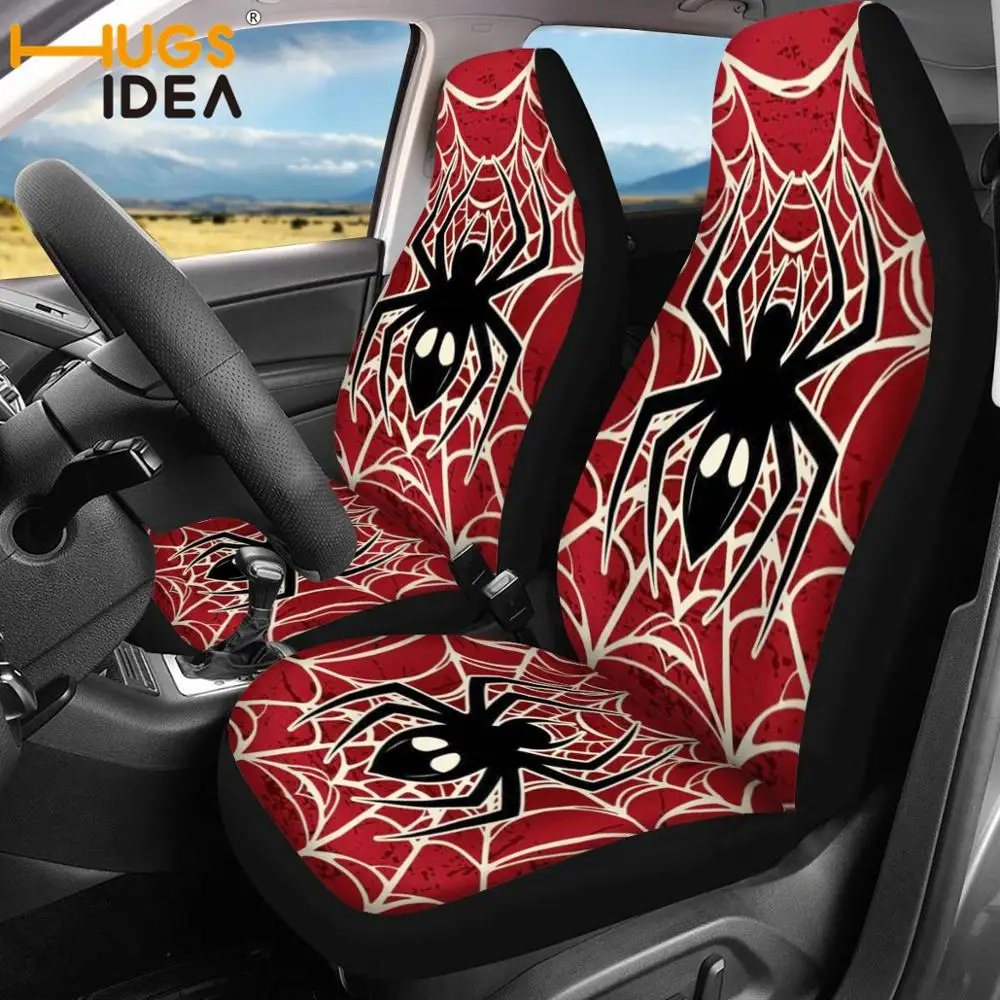 

HUGSIDEA Cool Spider Design 2PCS Covers for Car Seat Protector Automotive Interior Accessories Front Seats Cushions