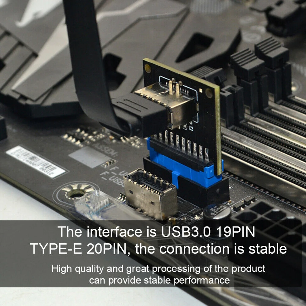 

Motherboard USB3.0 High Speed 19Pin To TYPE-E 20Pin Data Transfer Expansion Card Professional Express Front Facing Connecting