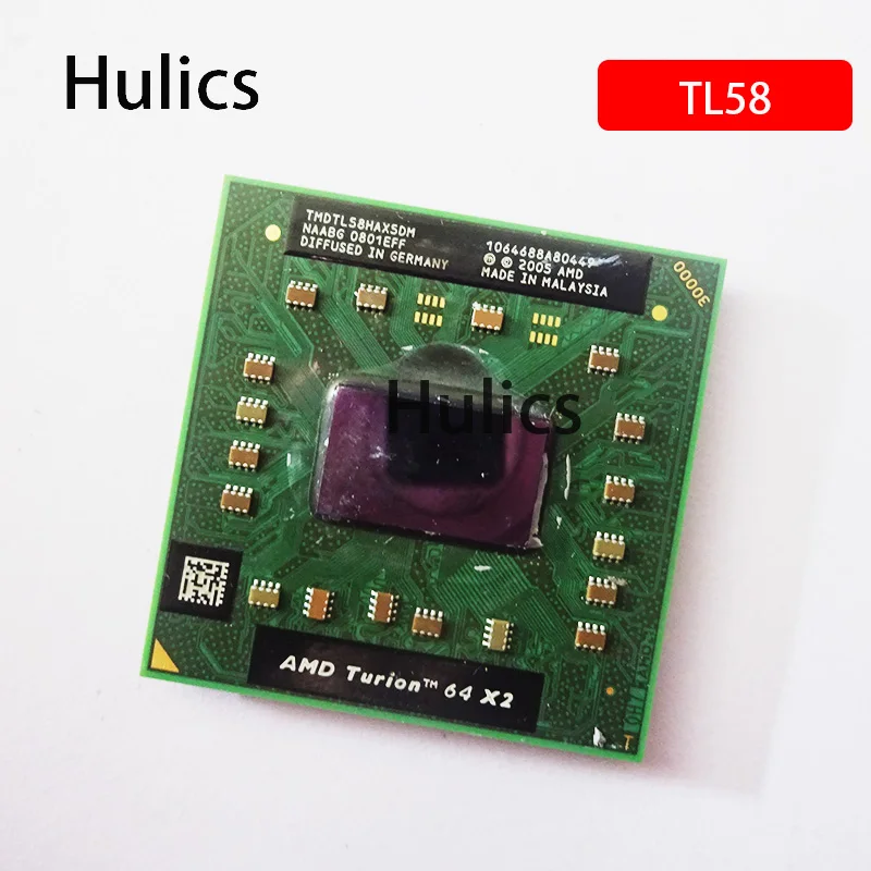 Мобильный процессор Hulics AMD Turion 64 X2 технология TL-58 TL 58 TL58 1 9 ГГц двухъядерный