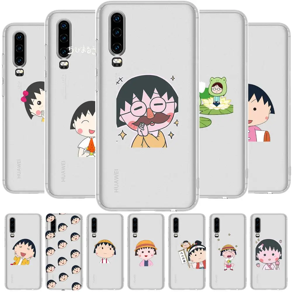 

Chibi Maruko-chan Anime Transparent Clear Phone Case For Huawei Honor 20 10 9 8A 7 5T X Pro Lite 5G Etui Coque Hoesjes Comic