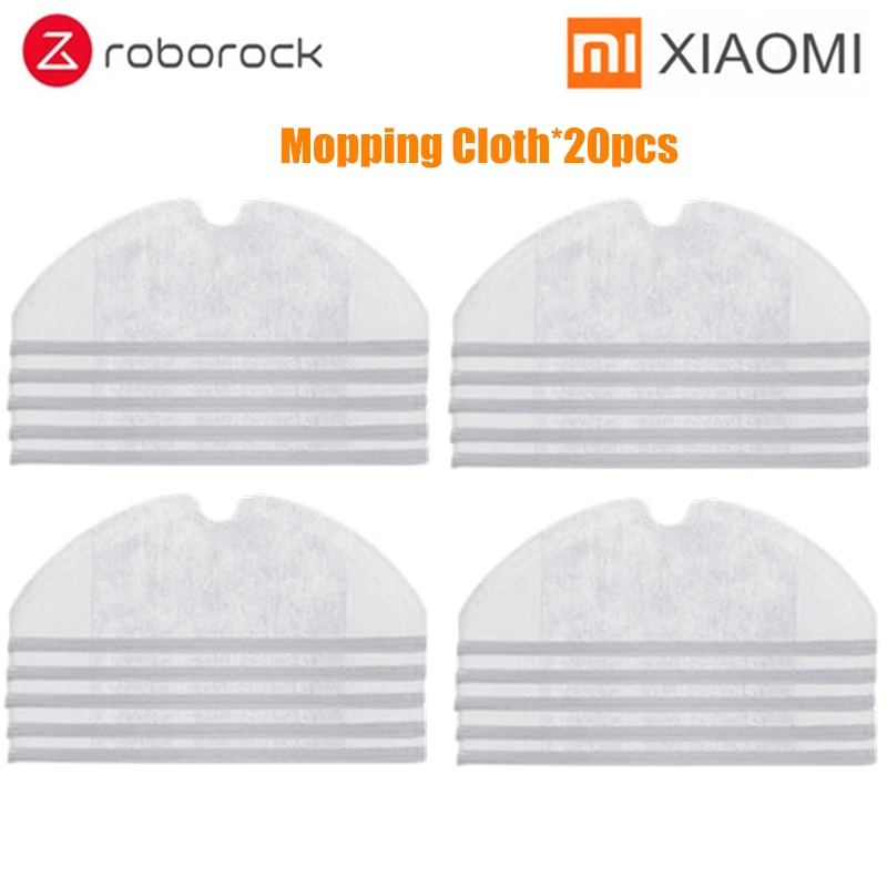 roborockMOP-20 Подходит для xiaomi roborock s50 аксессуары xiaomi Робот Запчасти для пылесоса комплекты основная щетка+ фильтр+ Боковая щетка+ Швабра - Цвет: roborockMOP-20