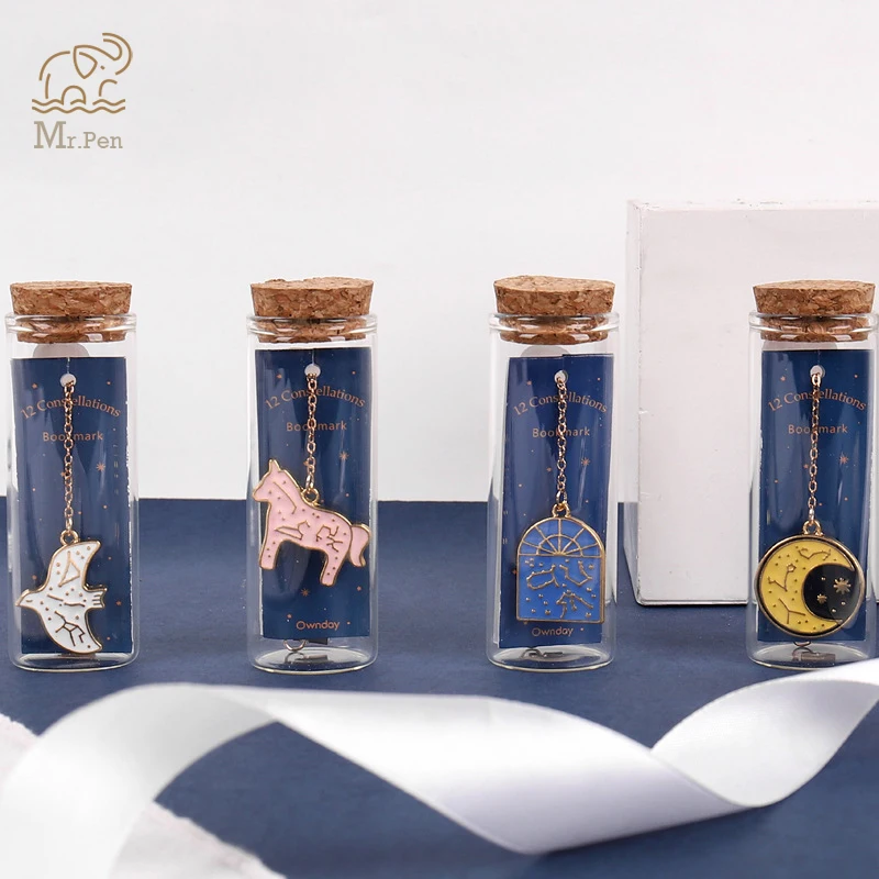 Винтажная металлическая Закладка красивая дрифтинговая бутылка для книг