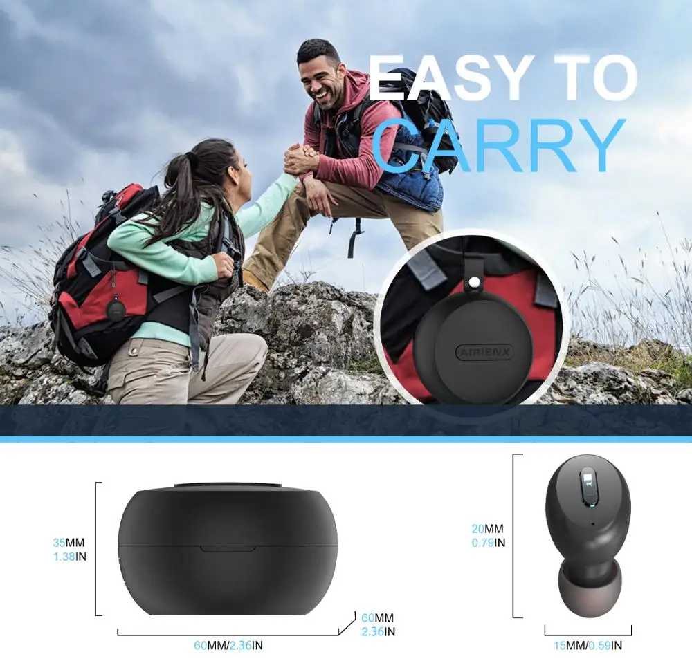 AIRIENX HIFI беспроводные наушники-вкладыши TWS Bluetooth 5,0 наушники водонепроницаемые/небьющиеся наушники для iphone android