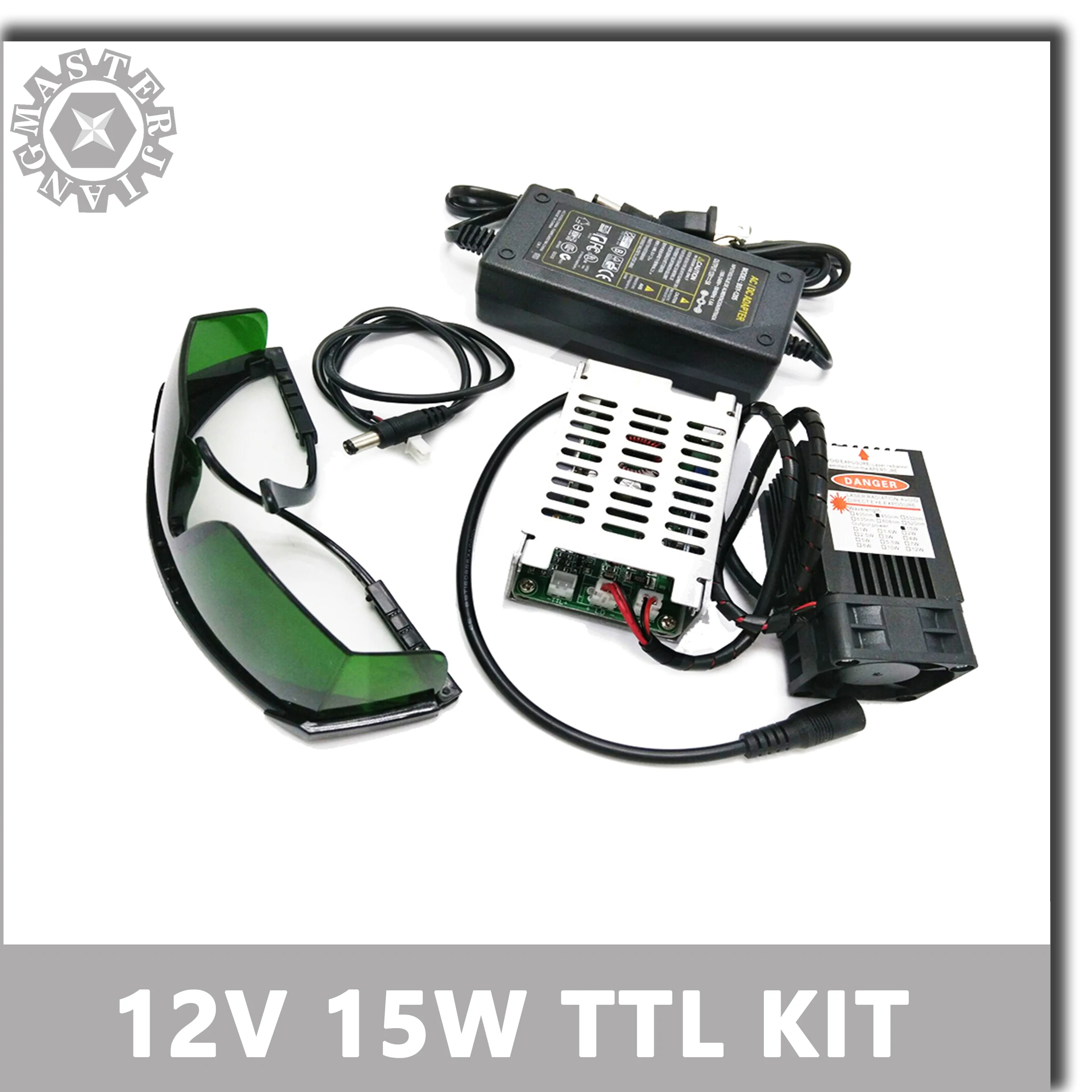 1500 мВт лазерная трубка диод DIY Лазерный Гравер аксессуары 12 В 15 Вт 450 нм TTL