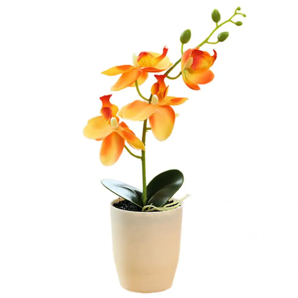 Искусственные цветы очаровательное Шелковое украшение с вазой | Дом и сад