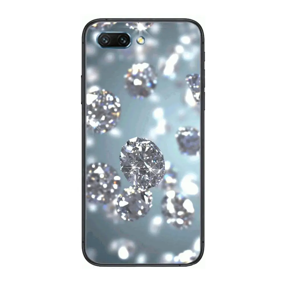 

Shiny Diamond Girl's style clear Phone Case For Huawei Honor 10 9 8 7 N Pro Lite A C RU Black Etui Coque Hoesjes comic fashion