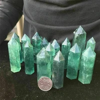 natural green fluorite crystal quartz energy obelisk reiki healing 8 10 cm