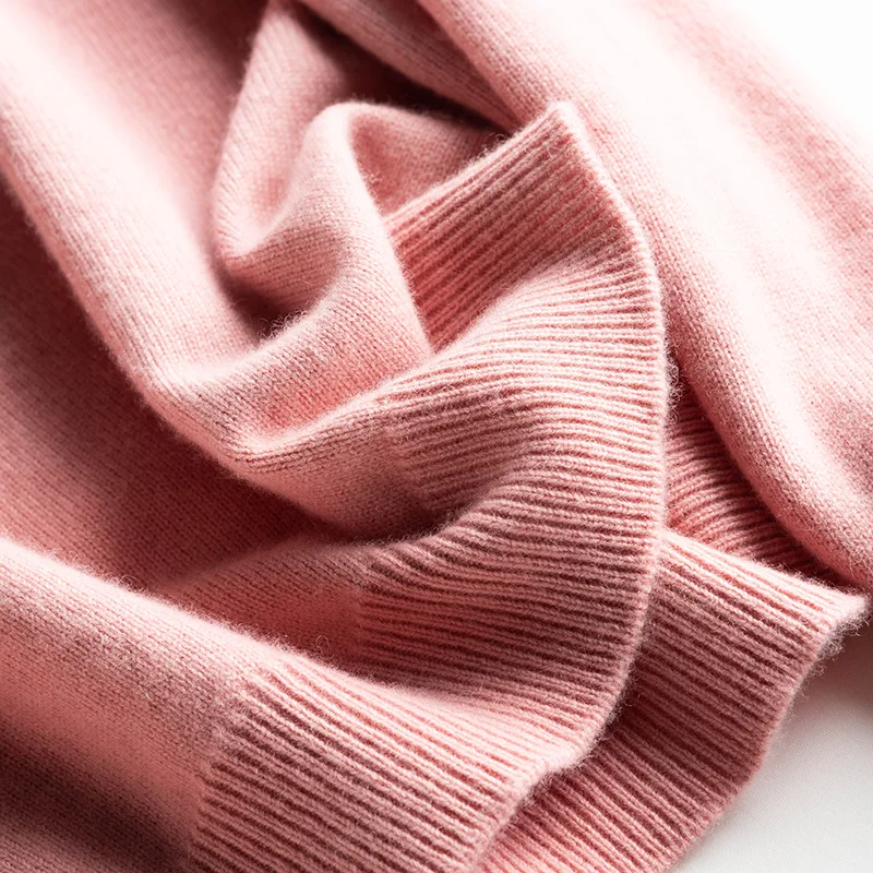 

Women's cashmere sweater 2019 new casual pullover Turtleneck knitwear solid color High collar Tops large size sweater 19834