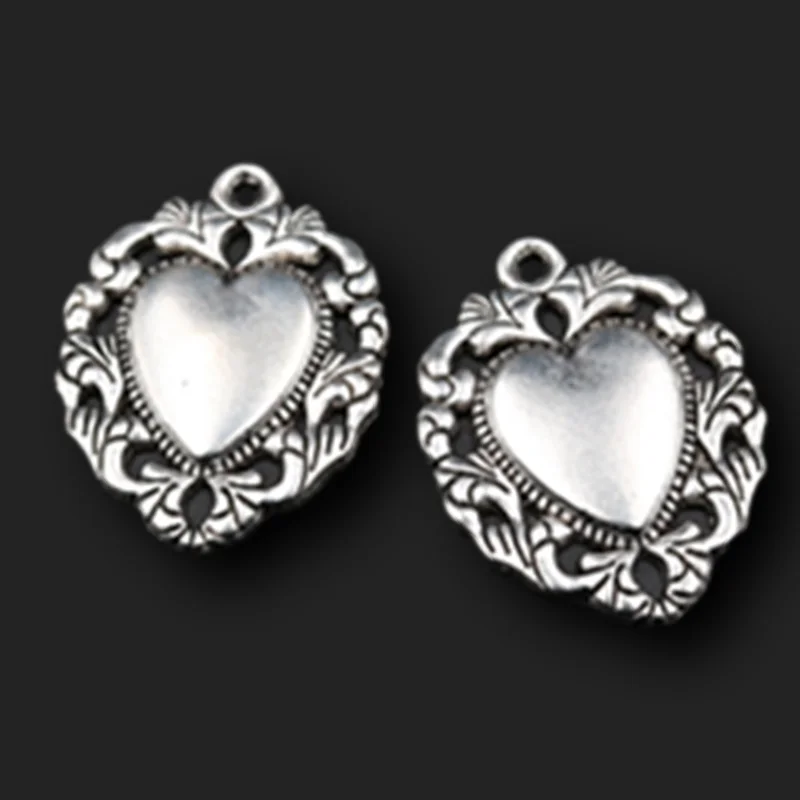 6 шт. посеребренные подвески в виде священного католического сердца религиозные