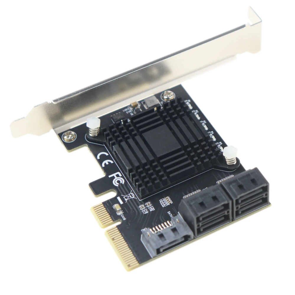 PCI Express 3 0x4 до 5 портов SATA III 6 Гбит/с Контроллер Расширения карта Поддержка порт