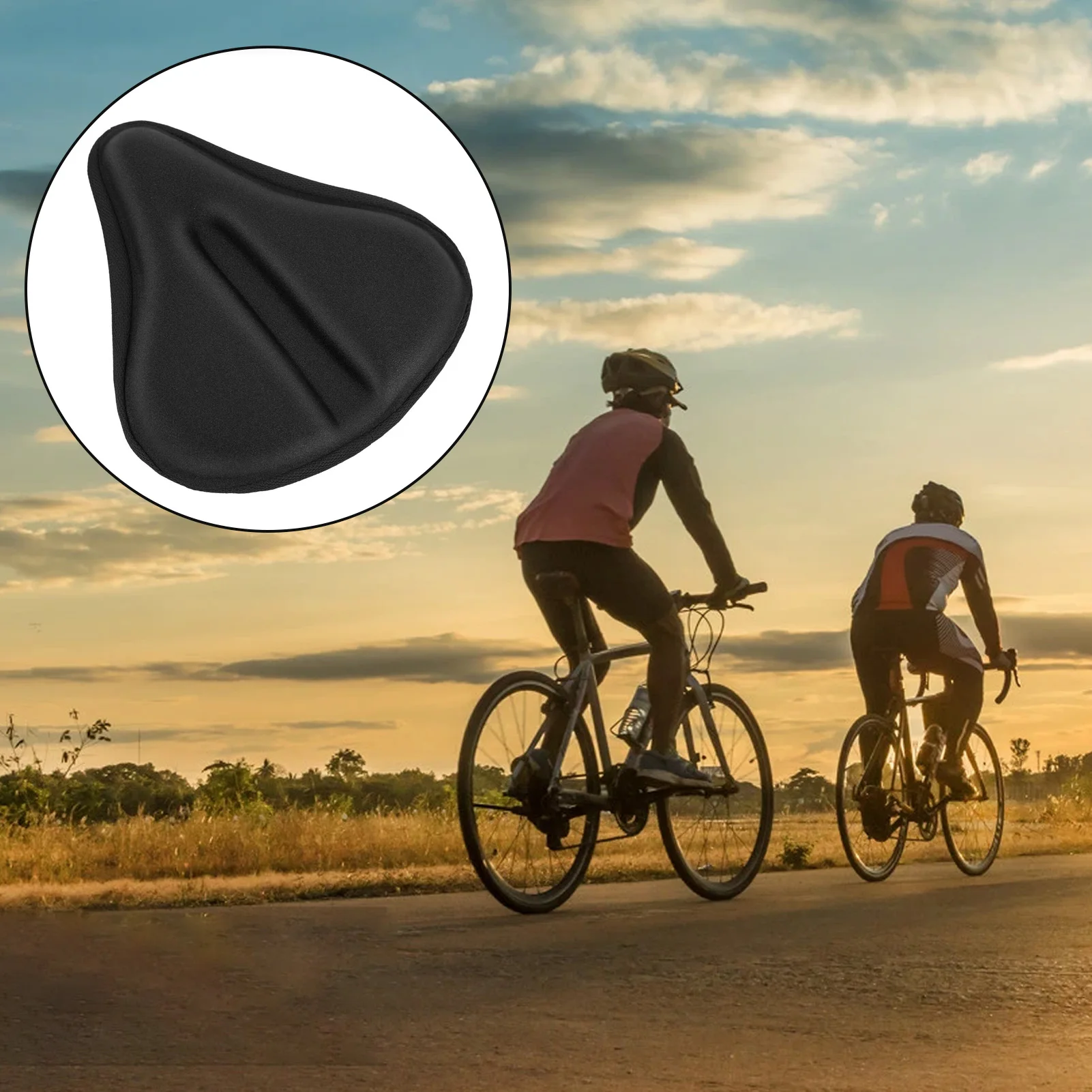 

Bike Seats Cushion Outdoor Sports Soft Comfortable Silicone Bicycle Wide Seats Cover