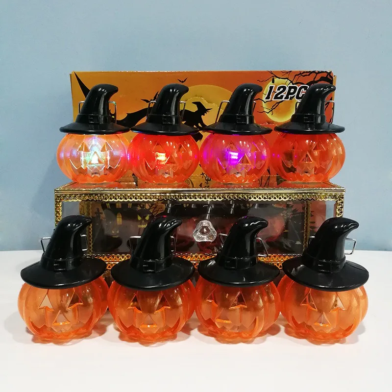 Portable LED Pumpkin Lantern Colorful Light Changing Night Table Lamp For Halloween Holiday Party Decor | Дом и сад