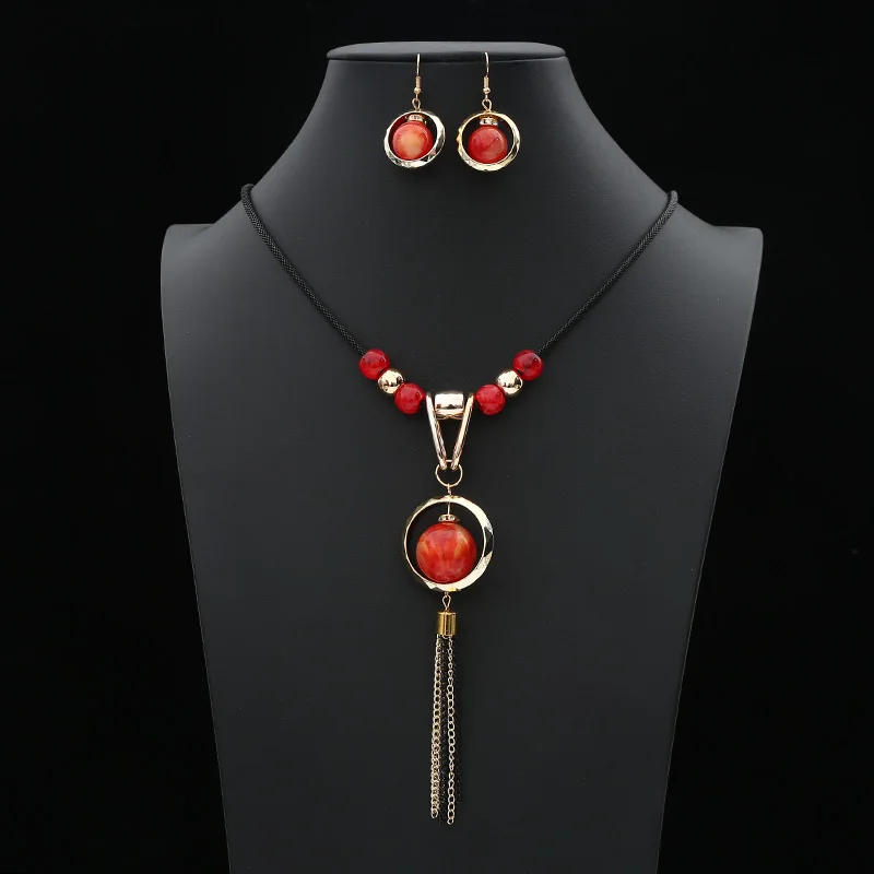 Набор акриловых ювелирных изделий в стиле бохо для женщин модные роскошные