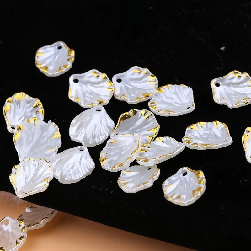 

50PC Flower Petal Beads Imitation Pearls Acrylic Spacer Loose Beads DIY Jewelry Making Necklace Bracelet Earrings Accessories