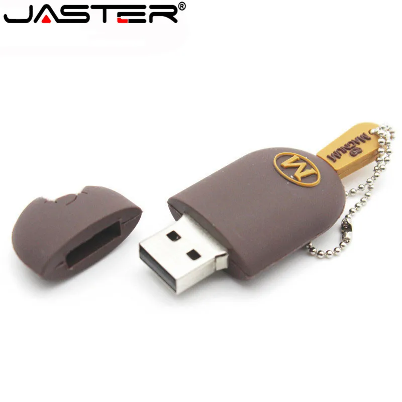 Флеш-накопитель JASTER Cartoon Usb в виде мороженого 4 ГБ 8 16 32 64 128 U-диск силиконовый