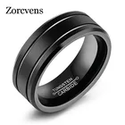 Модное черное вольфрамовое кольцо KOtik для мужчин, вольфрамовое обручальное кольцо, ювелирные изделия, модное мужское большое кольцо