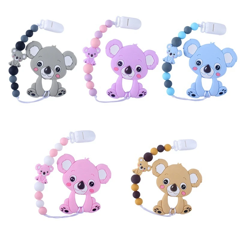 Детские Прорезыватели 1 шт. соска с животным зажимом цепочка для ребенка кулон