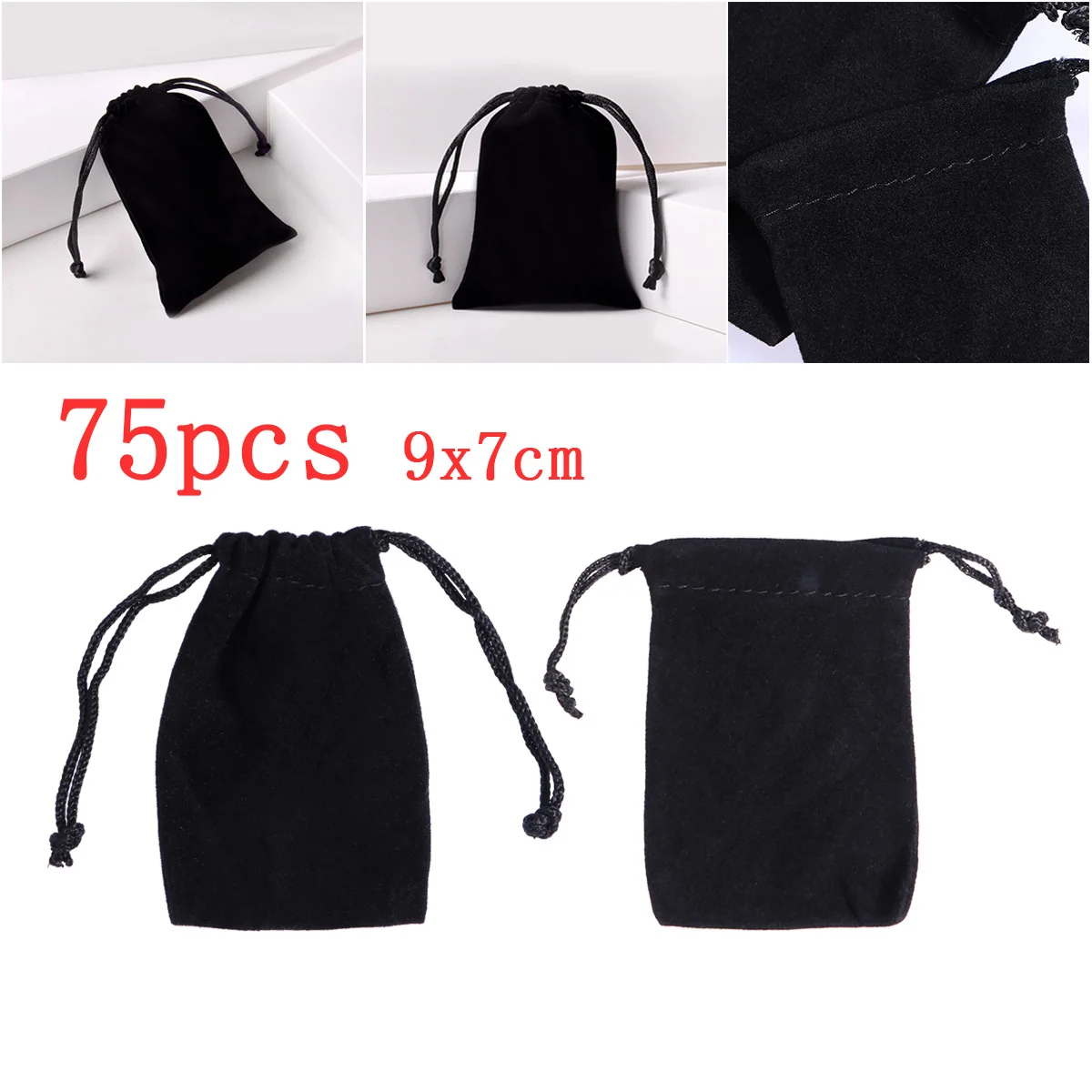 75 шт. 9*7 см мягкая бархатная сумка для ювелирных изделий подарочные сумки