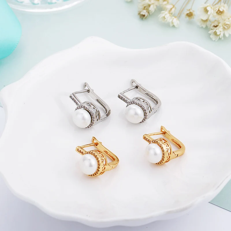 Женские Классические круглые серьги MAIKALE маленькие корейские гвоздики с