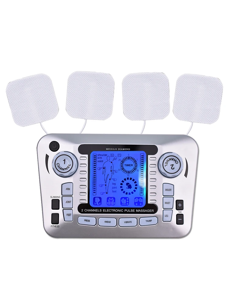 

TENS Physiotherapy Massager Rechargeable Pain Relieve Pain Relax Muscle Stimulator EMS Acupuncture Body Massage Digital Therapy