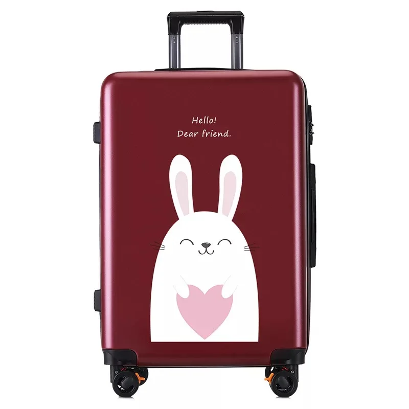 Travel suitcase Чемодан на колёсиках, студенческий чемодан на колесиках, багаж для путешествий, 20 дюймов, мультяшная каюта, сумка на колесиках, корейская модная сумка - Цвет: Travel suitcase