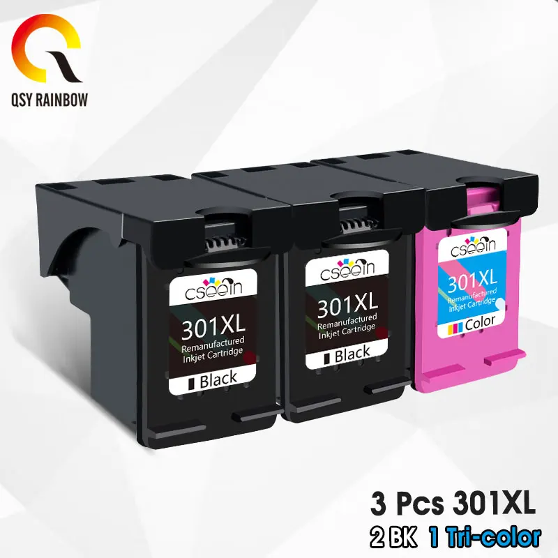QSYRAINBOW 301 XL переработанный чернильные картриджи для HP 301XL с чернилами Deskjet D1010 4500 2510