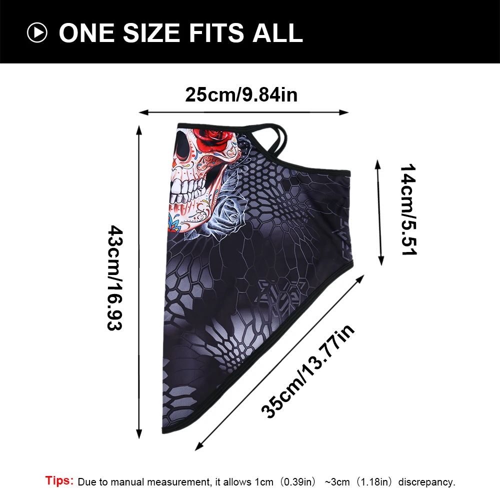 

Ghost Bandana Halloween Skull Face Masks Neck Gaiter Cover Shield Mask Bicycle Hiking Running Headband Ski Print Scarf Men Women