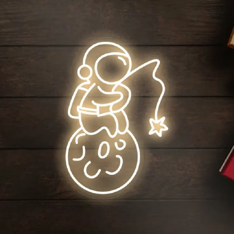 

Custom led Astronaut Anime Cute Neon Sign Indoor Wall Lights Wedding Party Decoration Shop Indoor Home Kids Room Decor Neon