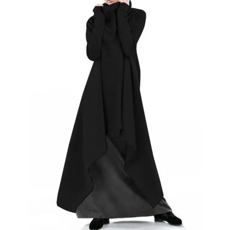 

Мусульманская Мода Abaya весна-осень женский свободный Асимметричный халат свитер исламское платье турецкое платье 2021 кафтан
