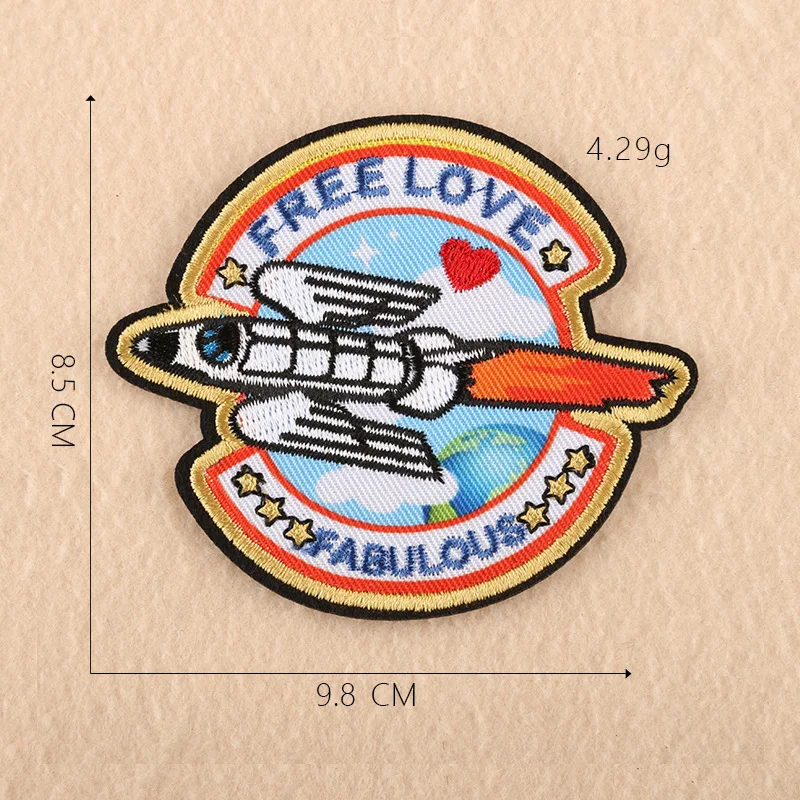 

Embroidery Patch Cloth Sticker Embroidery Astronaut Printing Embroidered Clothing Accessories Badge Parches Iron on Patches