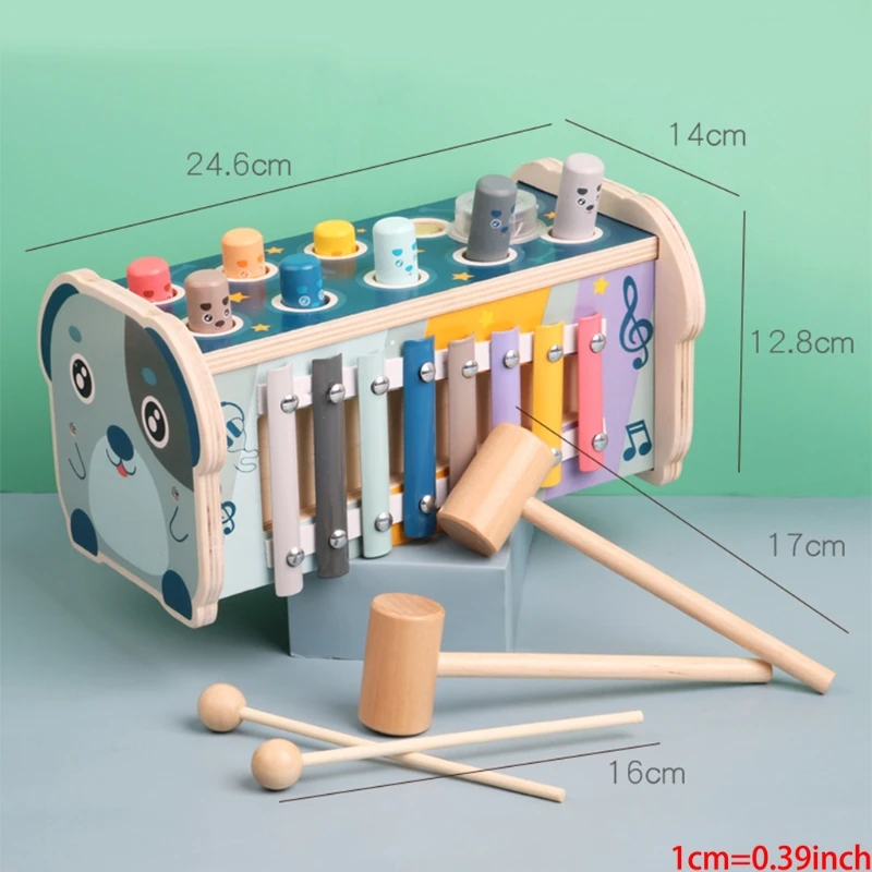 

Puppy Playing Hamsters Knocking Toy with Music Toddler Musical Instruments for Boys Girls Kids Musical Hand Coordination Educati