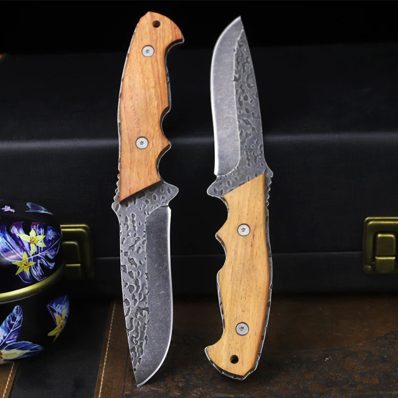 Немецкий кованый Тактический небольшой прямой нож в джунглях Походный