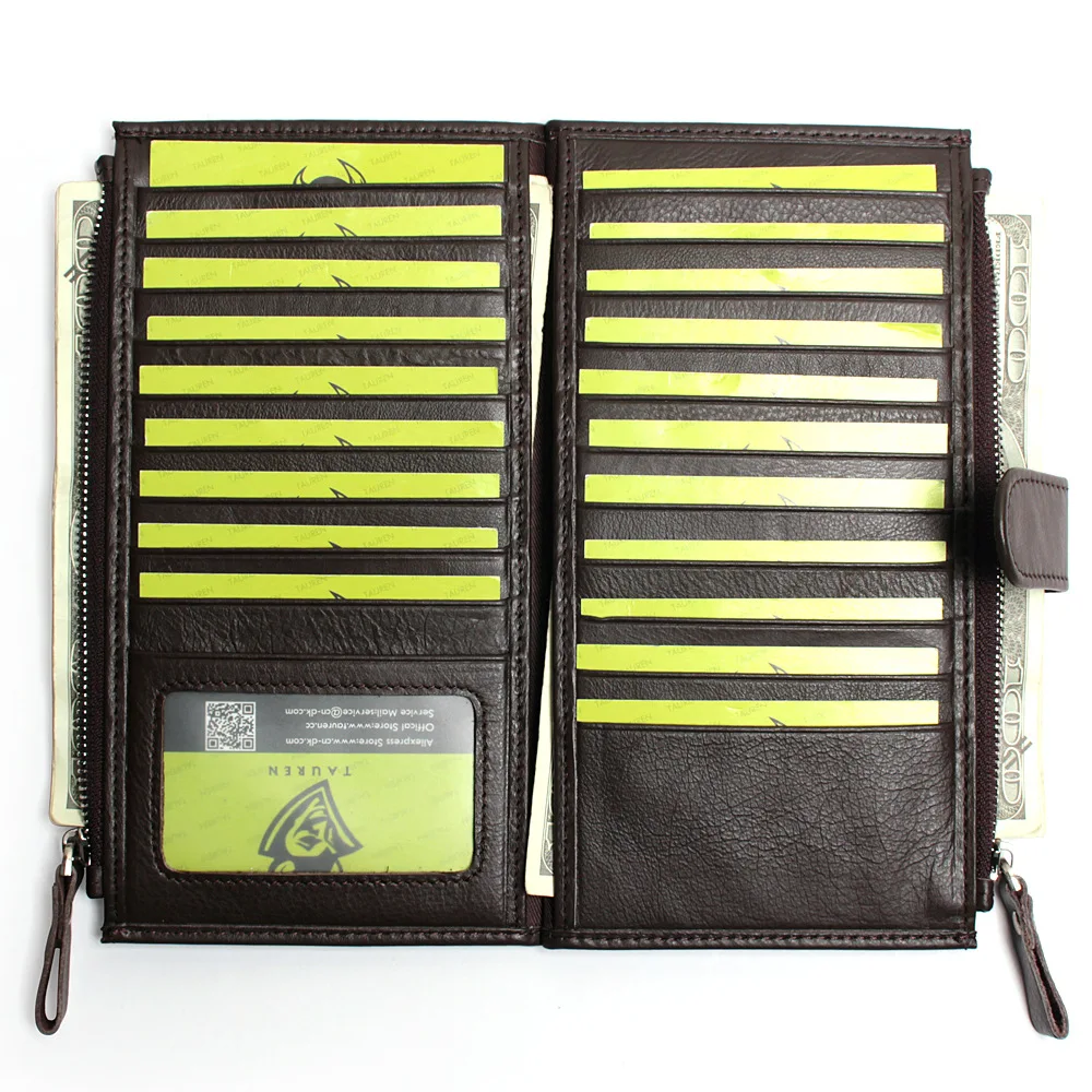 Многофункциональный мужской кошелек xin yong ka bao из воловьей кожи Складывающийся