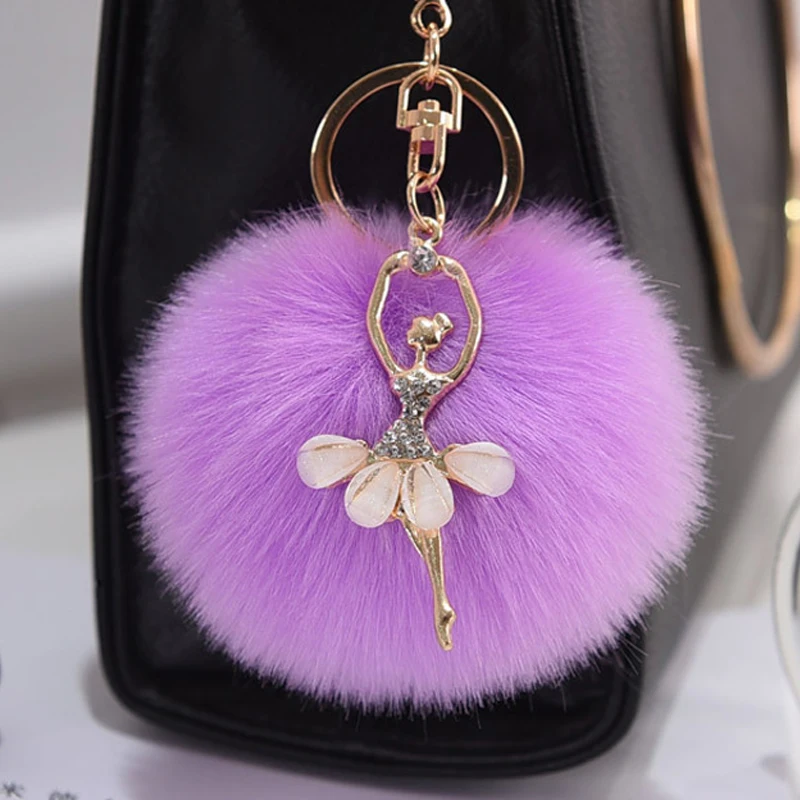 Брелок для ключей с помпоном в виде ангела 8 см|Брелоки| |