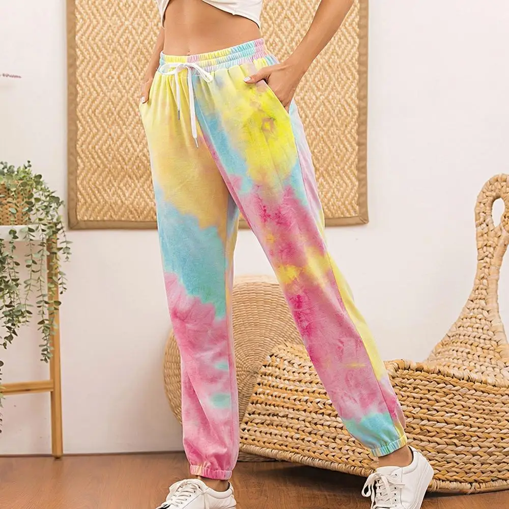 Женские удобные прямые широкие свободные спортивные брюки с карманами