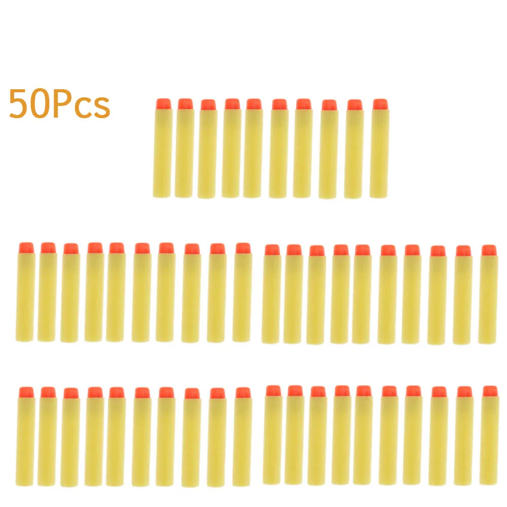 50Pcs-Yellow 30/50/100 шт. EVA мягкие пули для водомет Nerf Darts дырочку головы 7,2 см заправка игрушка дартс пистолет пули для настрйки серии Бластеры - Цвет: 50Pcs-Yellow
