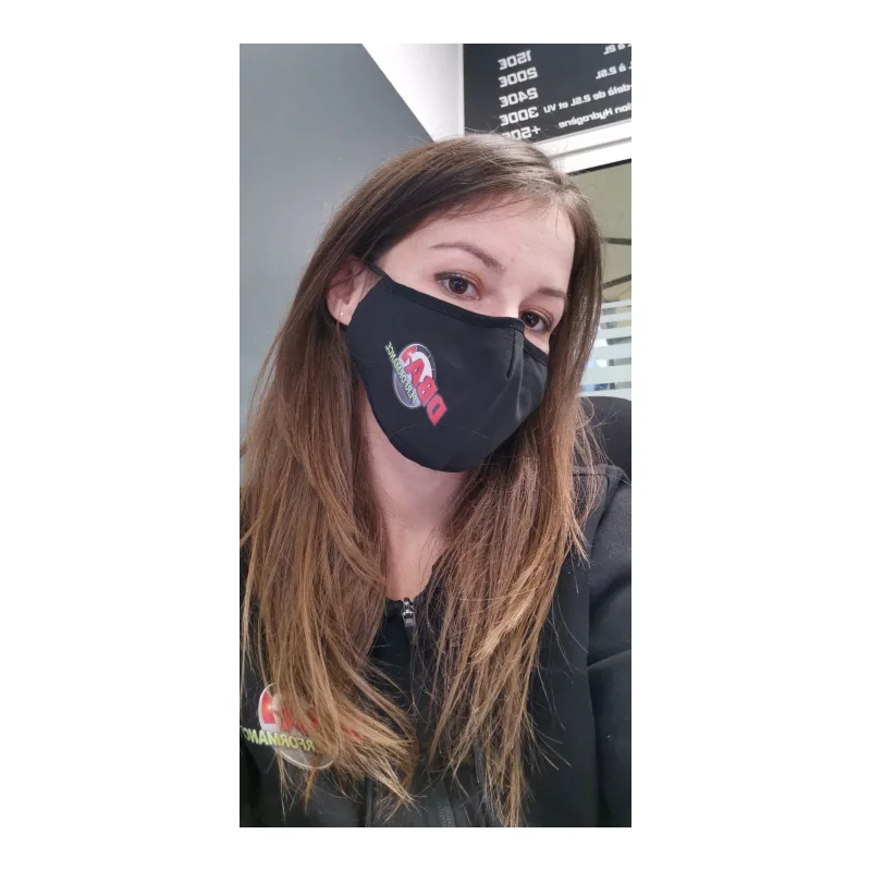 Маска женская хлопковая многоразовая черная с логотипом на заказ 12 шт. |