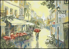 

YIXIAO Counted Cross Stitch Kit Cross stitch RS cotton with cross stitch In the rain