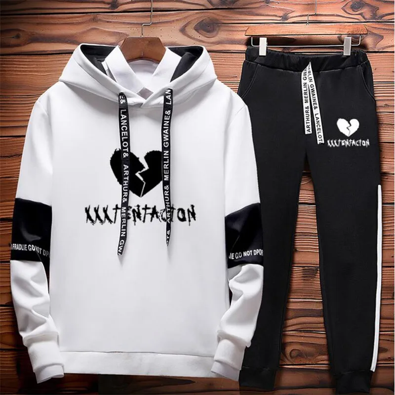 Осень/Зима 2020 XXXTentacion мести убить хип хоп толстовки и спортивные штаны Мужской