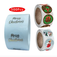 500pcs korean decorative merry christmas sticker thank you cute gold snow flake seal label foil washi holiday gift kit scrapbook