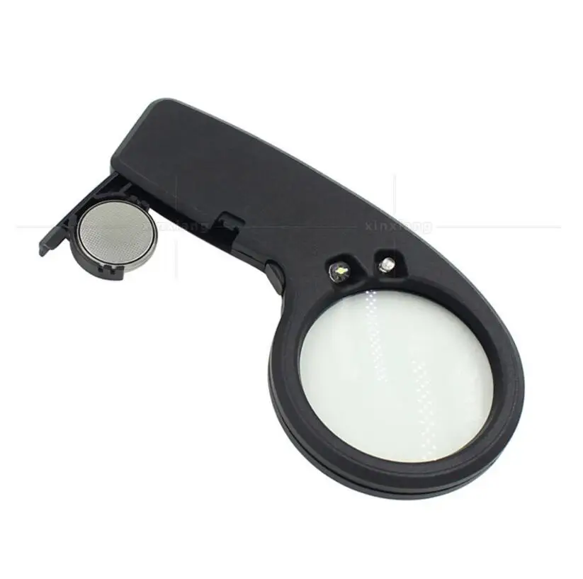 5 раз 50 мм стеклянный объектив Ручной светодиодный увеличительное стекло для