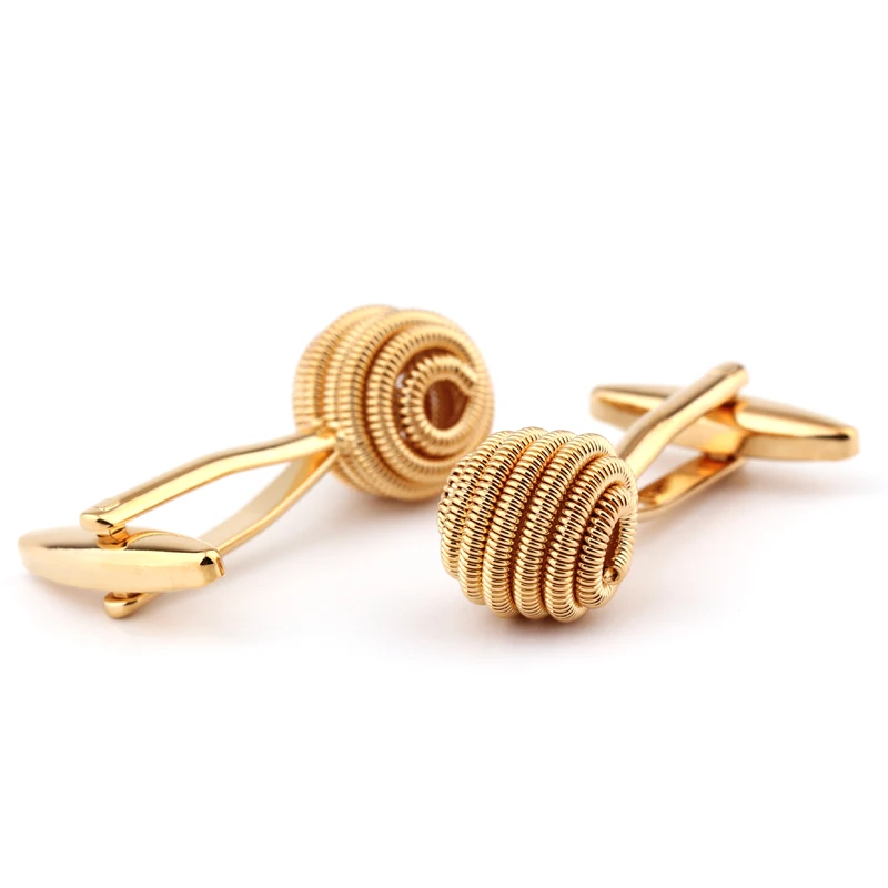 Golden twist shape Cufflinks French shirt Cuff Links free shipping | Украшения и аксессуары