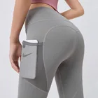 Леггинсы NORMOV женские сетчатые с боковыми карманами, эластичные облегающие однотонные джеггинсы с высокой талией для фитнеса и тренировок, в стиле пэчворк