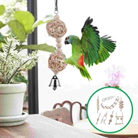 8pcs bird cage hanging toys pet parrot chewing toys pet plaything supplies