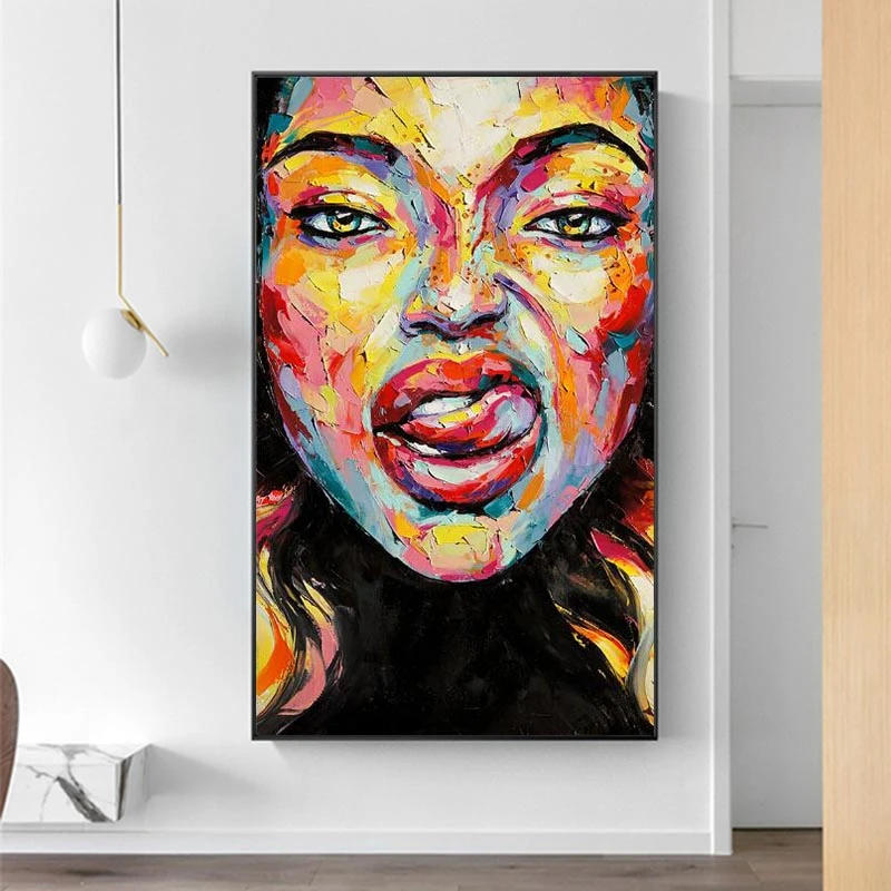 Женские уход за кожей лица абстрактная живопись маслом Картины Печать на холсте