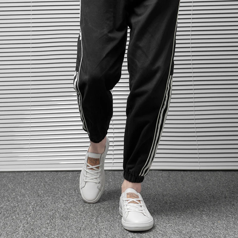 

genuine Leather Sneakers Casual Shoes Men lace up black White Sneakers outdoor fashion Flats Designer Comfort Sneakers Shoes Man