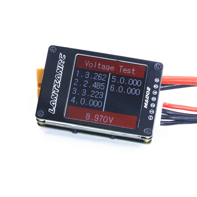 

LANTIANRC 1.44inch Color Screen 2-6S Voltage Tester PWM/PPM/SBUS Receiver Span Tester for RC Airplane Helicopter FPV Drones