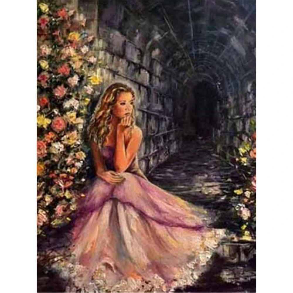 

Портретная женщина DIY Вышивка крестиком 11CT наборы для вышивки набор для рукоделия хлопковая нить Печатный холст украшение для дома Продажа