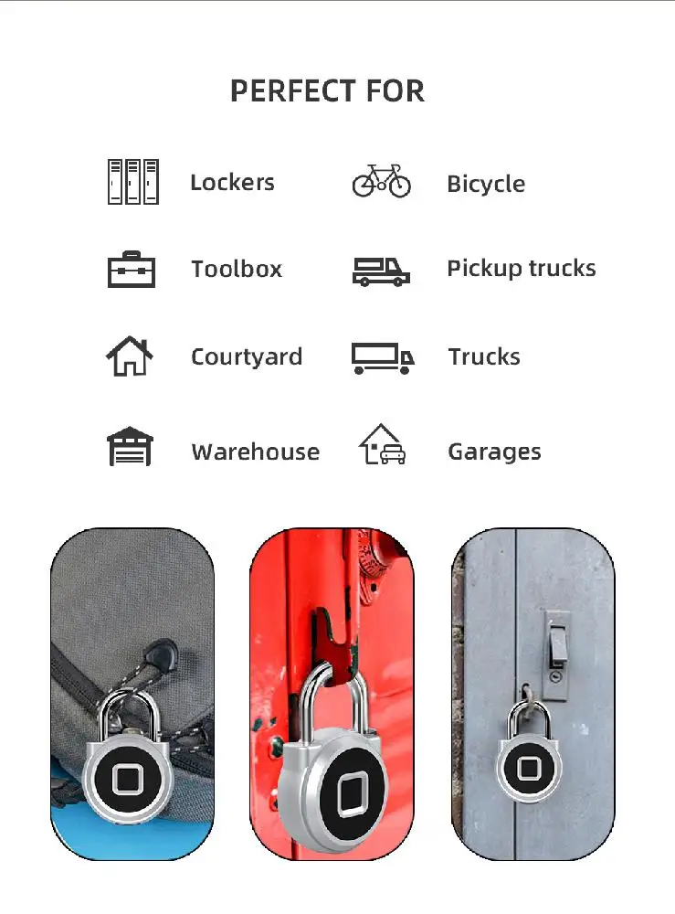 P10 Mini Smart Keyless замок отпечатков пальцев водонепроницаемый Inteligente Противоугонный